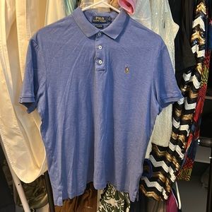 Ralph Lauren Men’s Polo Faded Blue Colorful Horse